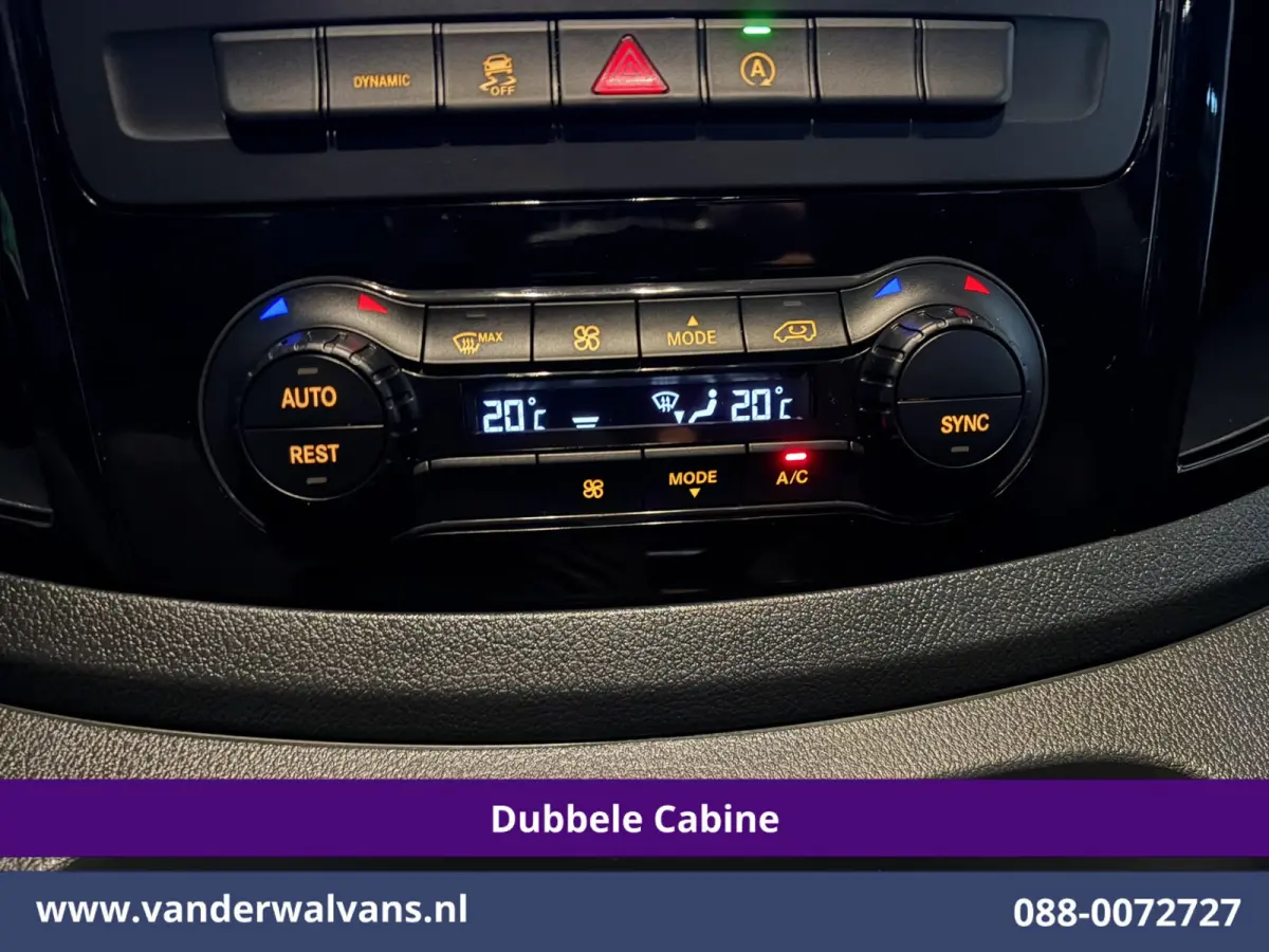 116 CDI 164pk L2H1 Dubbele cabine Automaat Euro6 Airco | 5-Zits | Camera | 2x Zijdeur | LED | Apple Carplay 2500kg Trekhaak, Cruisecontrol, Android Auto, Lederen Bekleding, Parkeersensoren