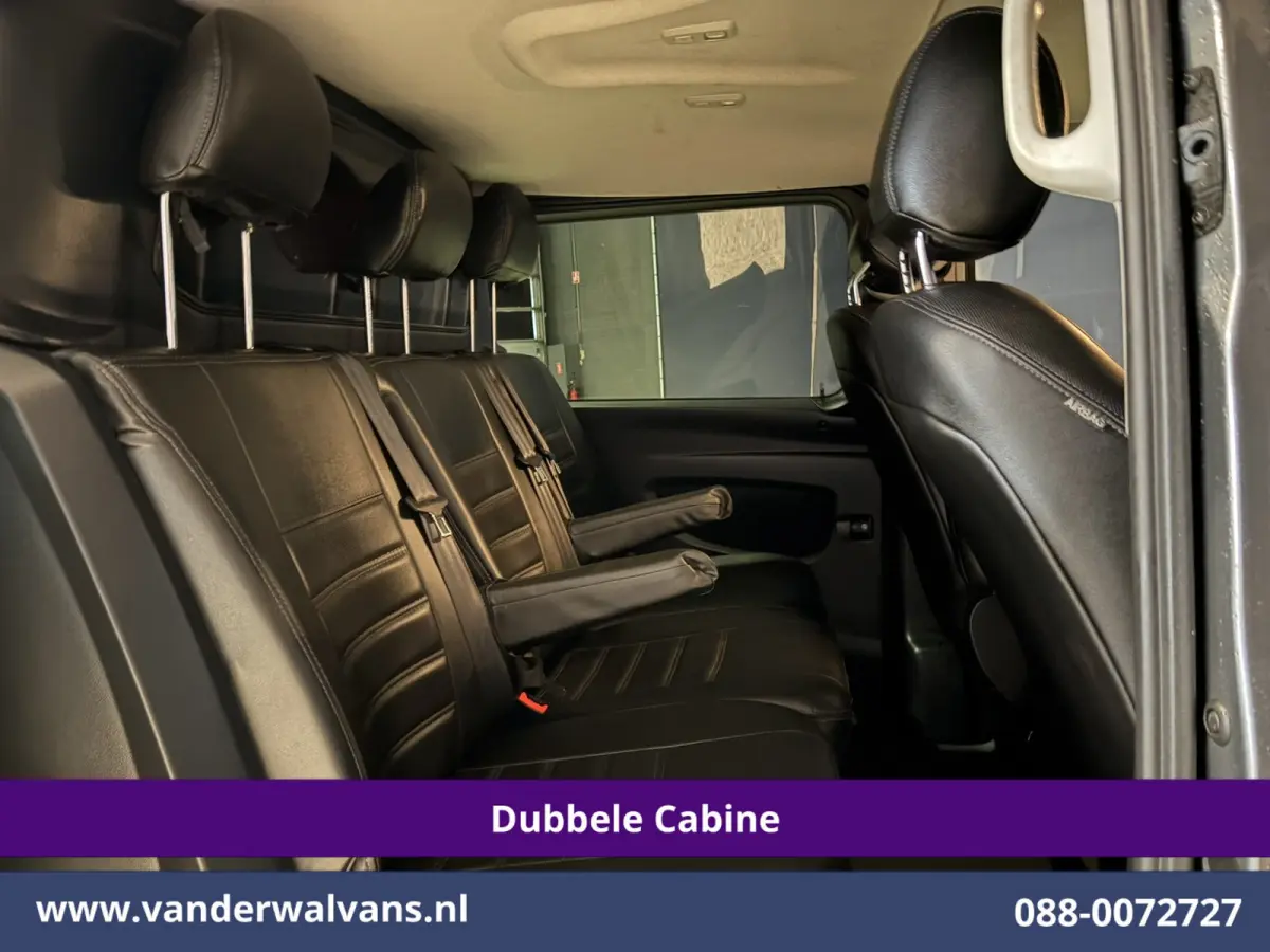 116 CDI 164pk L2H1 Dubbele cabine Automaat Euro6 Airco | 5-Zits | Camera | 2x Zijdeur | LED | Apple Carplay 2500kg Trekhaak, Cruisecontrol, Android Auto, Lederen Bekleding, Parkeersensoren