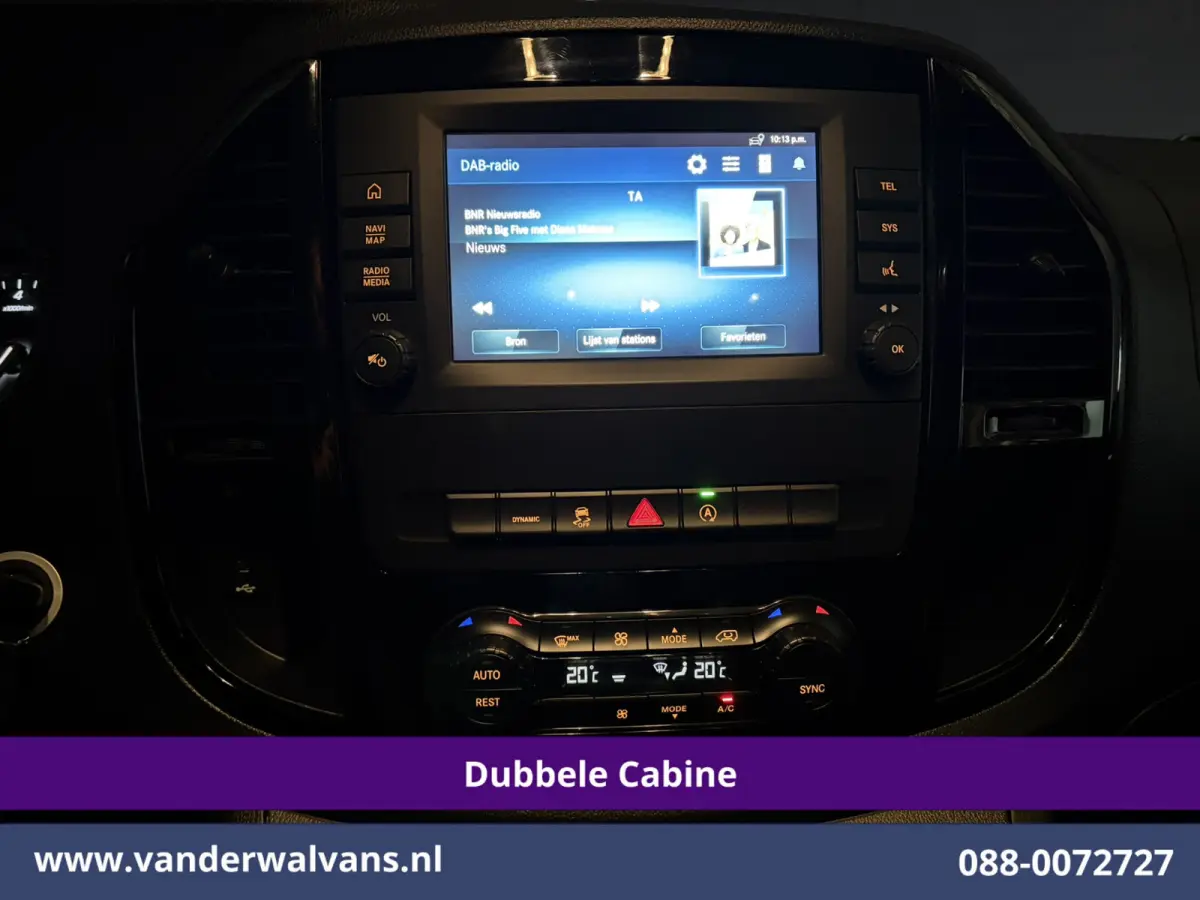 116 CDI 164pk L2H1 Dubbele cabine Automaat Euro6 Airco | 5-Zits | Camera | 2x Zijdeur | LED | Apple Carplay 2500kg Trekhaak, Cruisecontrol, Android Auto, Lederen Bekleding, Parkeersensoren