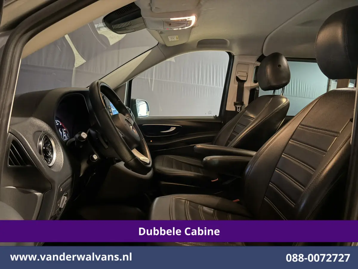116 CDI 164pk L2H1 Dubbele cabine Automaat Euro6 Airco | 5-Zits | Camera | 2x Zijdeur | LED | Apple Carplay 2500kg Trekhaak, Cruisecontrol, Android Auto, Lederen Bekleding, Parkeersensoren