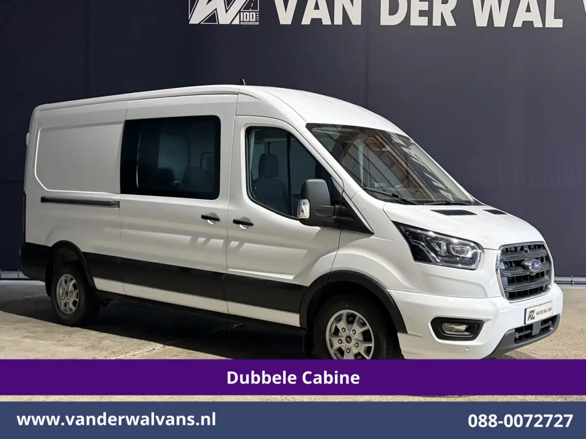2.0 TDCI 131pk L3H2 Dubbele Cabine Euro6 Airco | 5-Zits | Navigatie | LED | Apple Carplay Cruisecontrol, Android Auto, Parkeersensoren