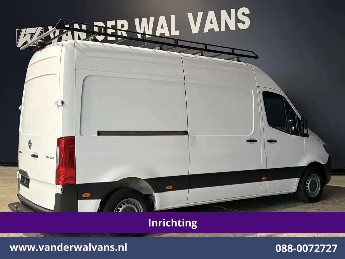 314 CDI 143pk L2H2 Inrichting Euro6 Airco | Camera | Imperiaal | Trekhaak | Apple Carplay Cruisecontrol, Android Auto, Stoelverwarming, 270 Graden Achterdeuren, Bijrijdersbank