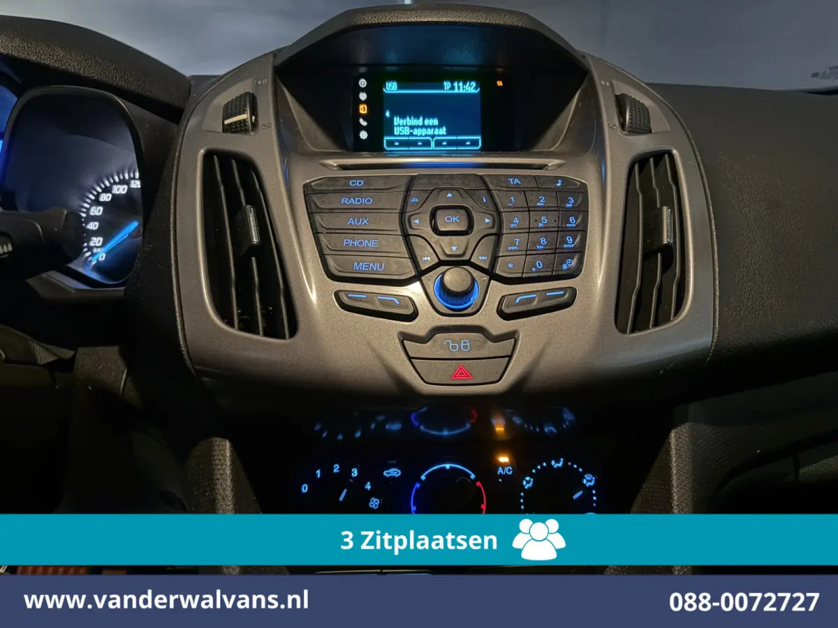1.5 TDCI L1H1 Euro6 Airco | 3-Zits | Parkeersensoren | Trekhaak | Verwarmde Voorruit Zijdeur, Bijrijdersbank