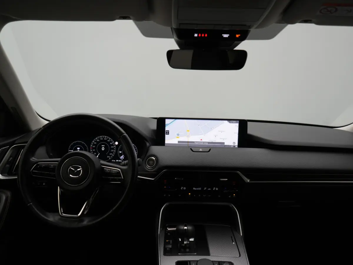 2.5 e-SkyActiv PHEV Homura 327pk Dealer O.H. | SOH 89,9% | Trekhaak Af Fabriek | Adaptive Cruise | Head Up | Camera | Lederen Sportstoelen & Stuur Verwarmd | BLIS | Keyless | Apple Carplay |