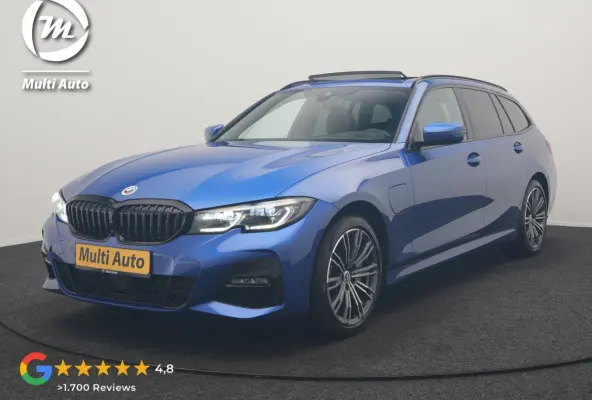 330e M Sport PHEV 293pk Dealer O.H. | SOH 89,2% | Panodak | Head Up | Adaptive Cruise | 360 Camera | Adaptief Onderstel | Laser LED | Alcantara Sportstoelen Memory & Verwarmd | Sfeerverlicht