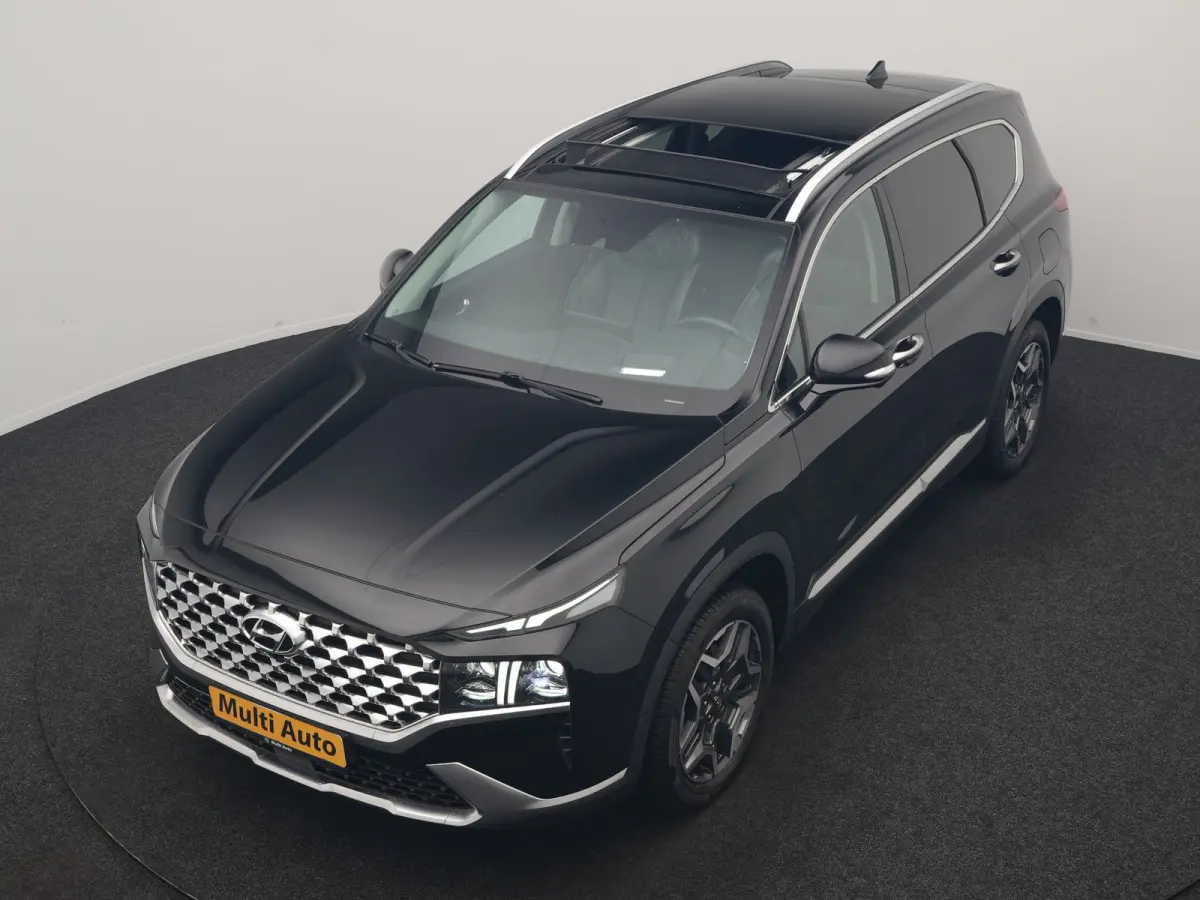 1.6 T-GDI PHEV Premium Sky 7 Persoons 266pk Dealer O.H. | SOH 97,1% | Trekhaak Af Fabriek | Panodak | Adaptive Cruise | Head Up | 360 Camera | Lederen Sportstoelen Memory & Ventilatie | BLIS