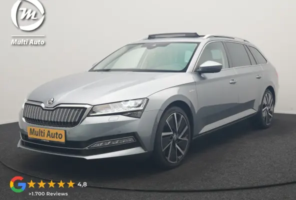 1.4 TSI iV Laurin & Klement PHEV 218pk Dealer O.H. | Trekhaak Af Fabriek | Panodak | Adaptive Cruise | 360 Camera | Canton Audio | Lederen Comfortstoelen Memory & Massage & Ventilatie | Sfee