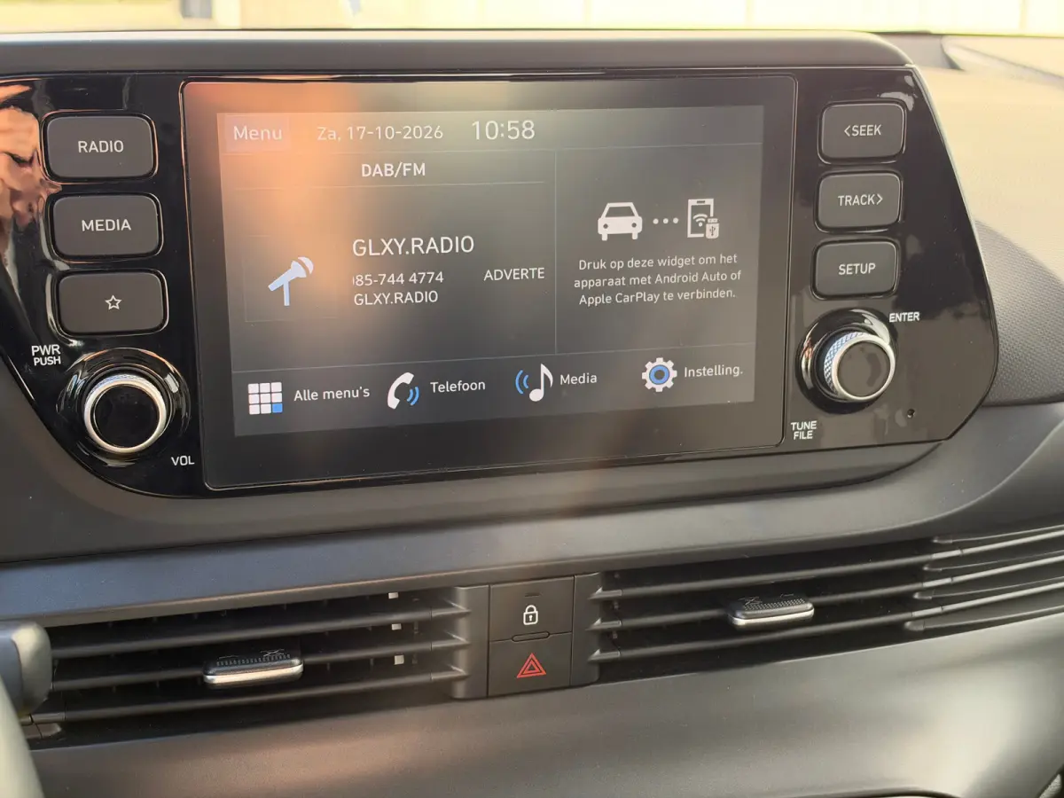 1.0 T-GDI 100pk Comfort | Airco | Camera | Carplay | Cruise control | Dodehoek detectie | Navigatie | Parkeersensoren | Digitaal cockpit | Lichtmetalen velgen