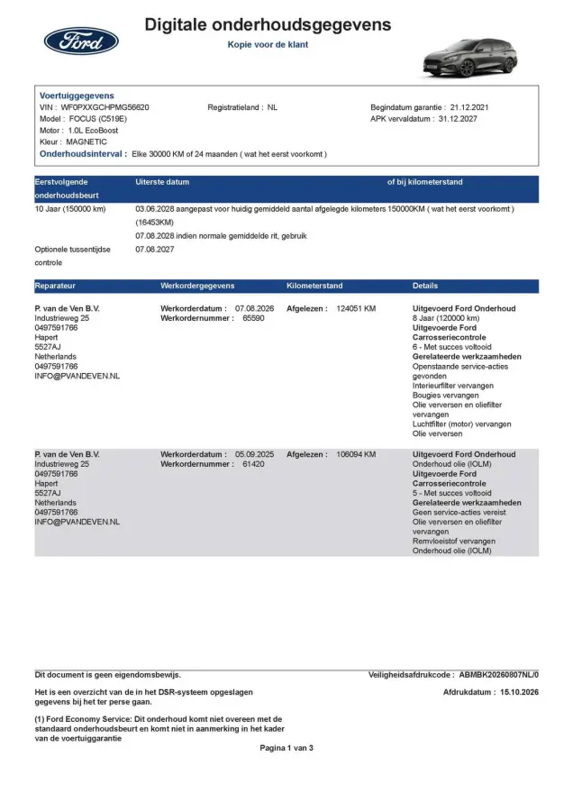 1.0 EcoBoost ST Line X Business 125pk/92kW 6-bak