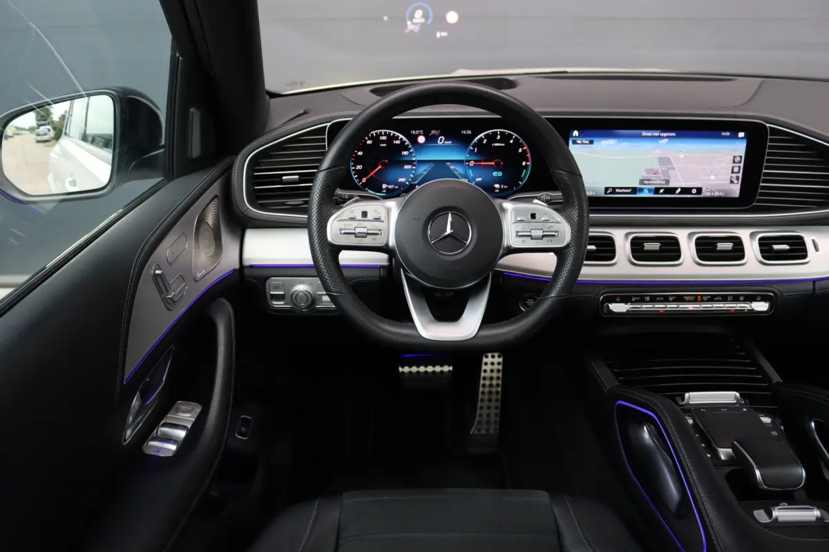 350 de 4MATIC AMG Line | Luchtvering | Distronic+ | HUD | Burmester | Trekhaak | Panoramadak | Surround Camera | Keyless Go | Augmented Reality |
