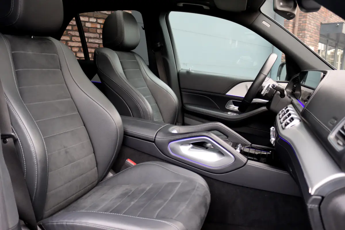 350 de 4MATIC AMG Line | Luchtvering | Distronic+ | HUD | Burmester | Trekhaak | Panoramadak | Surround Camera | Keyless Go | Augmented Reality |