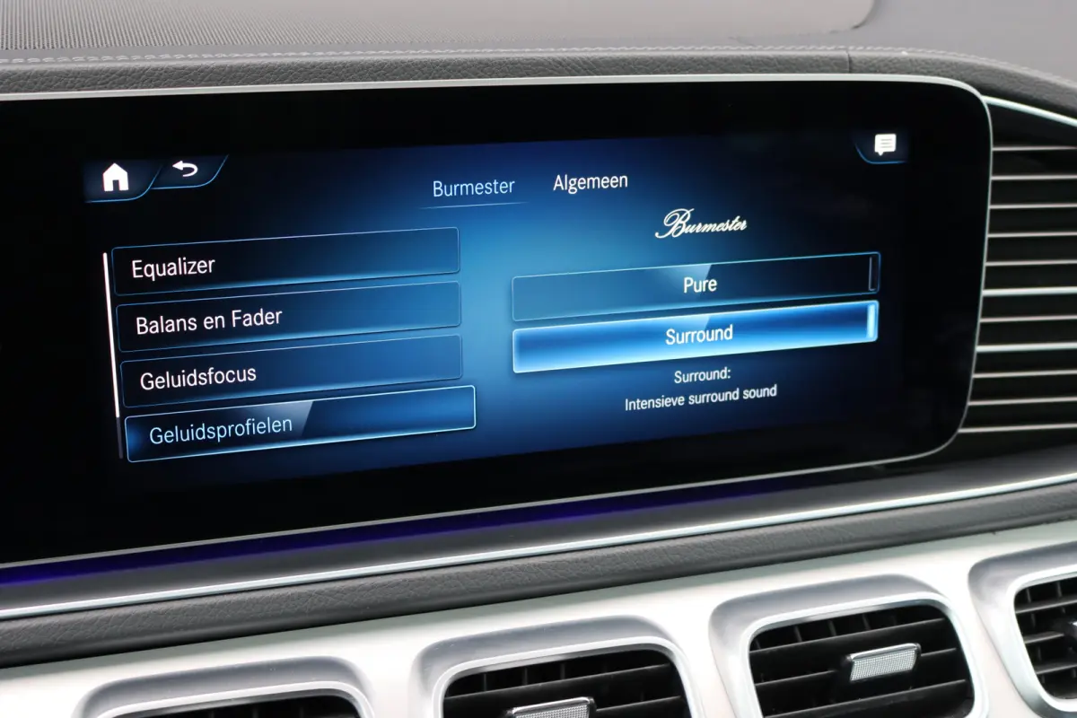 350 de 4MATIC AMG Line | Luchtvering | Distronic+ | HUD | Burmester | Trekhaak | Panoramadak | Surround Camera | Keyless Go | Augmented Reality |