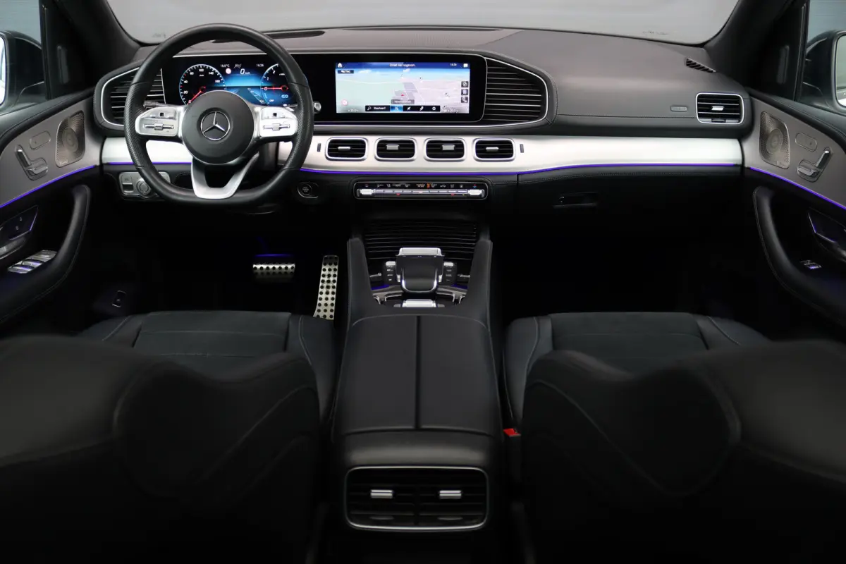 350 de 4MATIC AMG Line | Luchtvering | Distronic+ | HUD | Burmester | Trekhaak | Panoramadak | Surround Camera | Keyless Go | Augmented Reality |