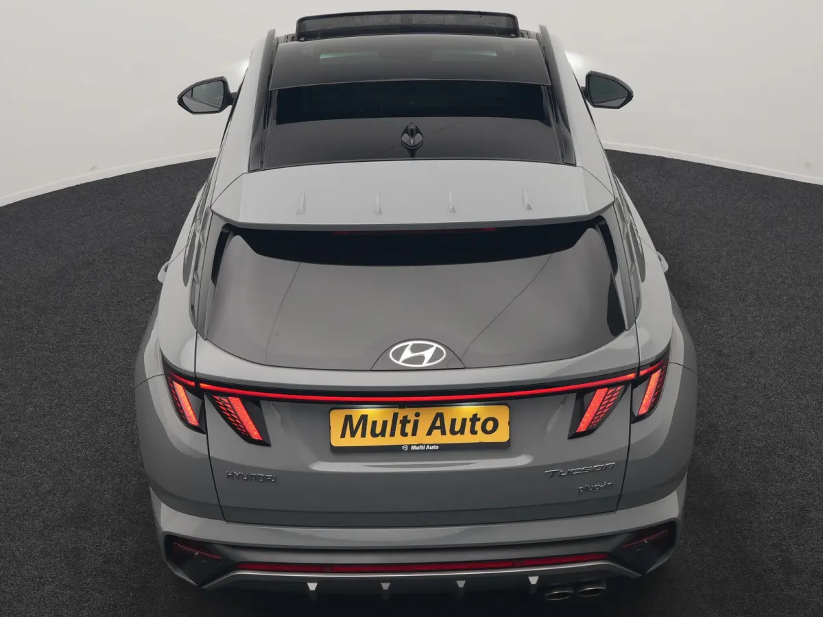1.6 T-GDI PHEV N Line Sky 4WD 265pk Dealer O.H. | SOH 97,2% | Panodak | Adaptive Cruise | 360 Camera | Alcantara Sportstoelen Memory & Ventilatie | Keyless | BLIS | Stoelen & Stuur Verwarmd 