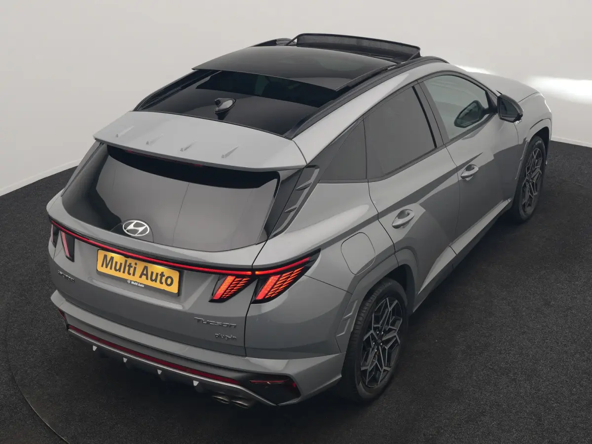 1.6 T-GDI PHEV N Line Sky 4WD 265pk Dealer O.H. | SOH 97,2% | Panodak | Adaptive Cruise | 360 Camera | Alcantara Sportstoelen Memory & Ventilatie | Keyless | BLIS | Stoelen & Stuur Verwarmd 