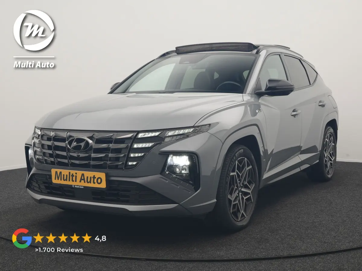 1.6 T-GDI PHEV N Line Sky 4WD 265pk Dealer O.H. | SOH 97,2% | Panodak | Adaptive Cruise | 360 Camera | Alcantara Sportstoelen Memory & Ventilatie | Keyless | BLIS | Stoelen & Stuur Verwarmd 