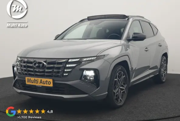 1.6 T-GDI PHEV N Line Sky 4WD 265pk Dealer O.H. | SOH 97,2% | Panodak | Adaptive Cruise | 360 Camera | Alcantara Sportstoelen Memory & Ventilatie | Keyless | BLIS | Stoelen & Stuur Verwarmd 