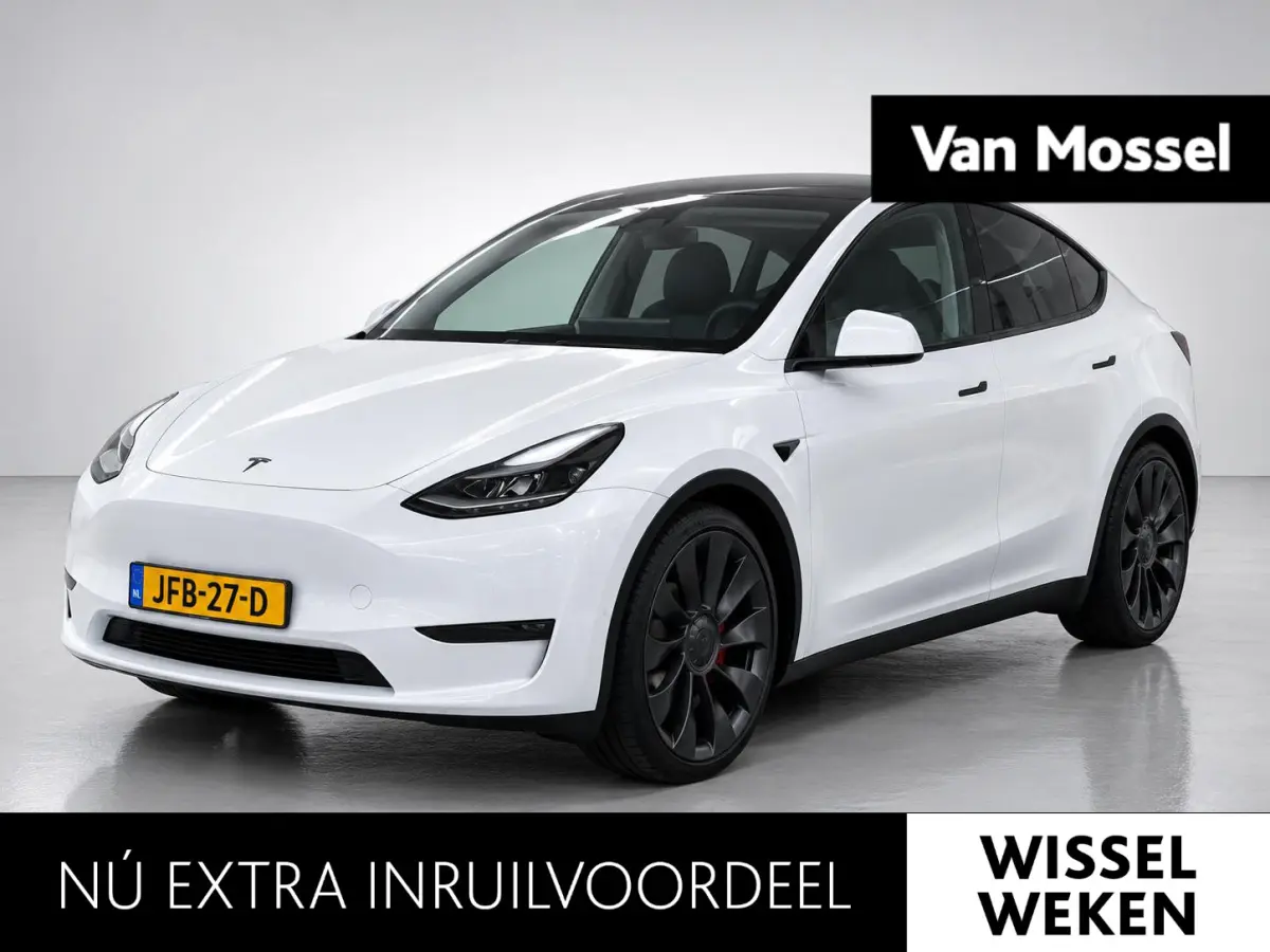 Performance AWD 75 kWh | Lage KM std. | Panorama dak | Stoel verwarming | Leder | Navigatie | Climate control | Camera | Parkeer sensoren | LED | Elec. achterklep