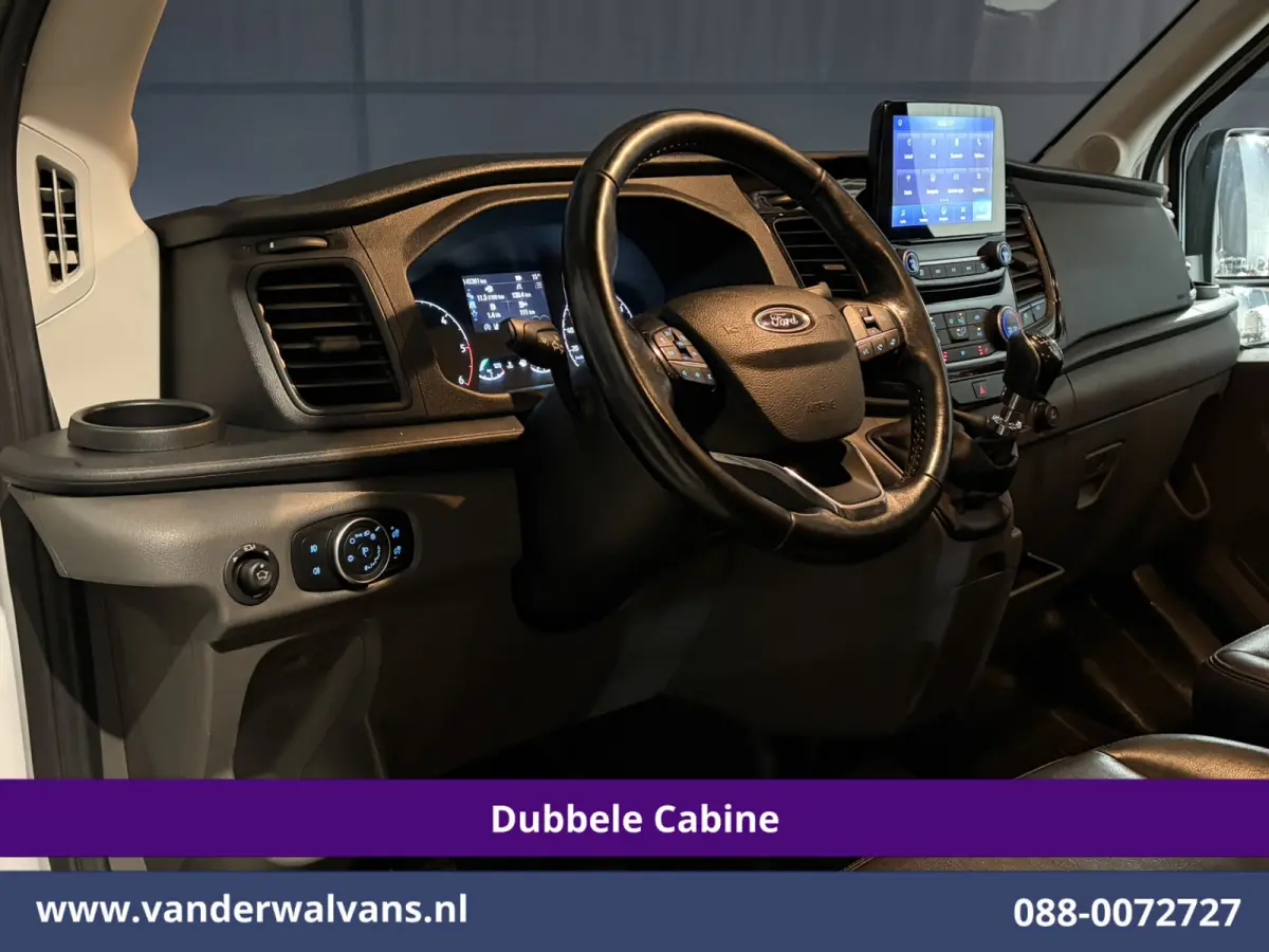 2.0 TDCI 131pk L3H3 Dubbele Cabine Euro6 Inrichting Airco | 6-Zits | Camera | Apple Carplay | Xenon Navigatie, Leder, Android Auto, Cruisecontrol, LED, LM Velgen, Stoelverwarming, Verwarmde 