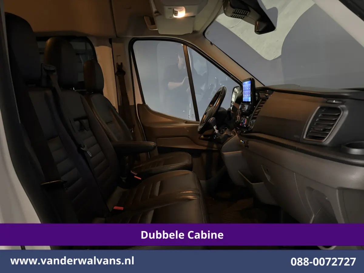 2.0 TDCI 131pk L3H3 Dubbele Cabine Euro6 Inrichting Airco | 6-Zits | Camera | Apple Carplay | Xenon Navigatie, Leder, Android Auto, Cruisecontrol, LED, LM Velgen, Stoelverwarming, Verwarmde 