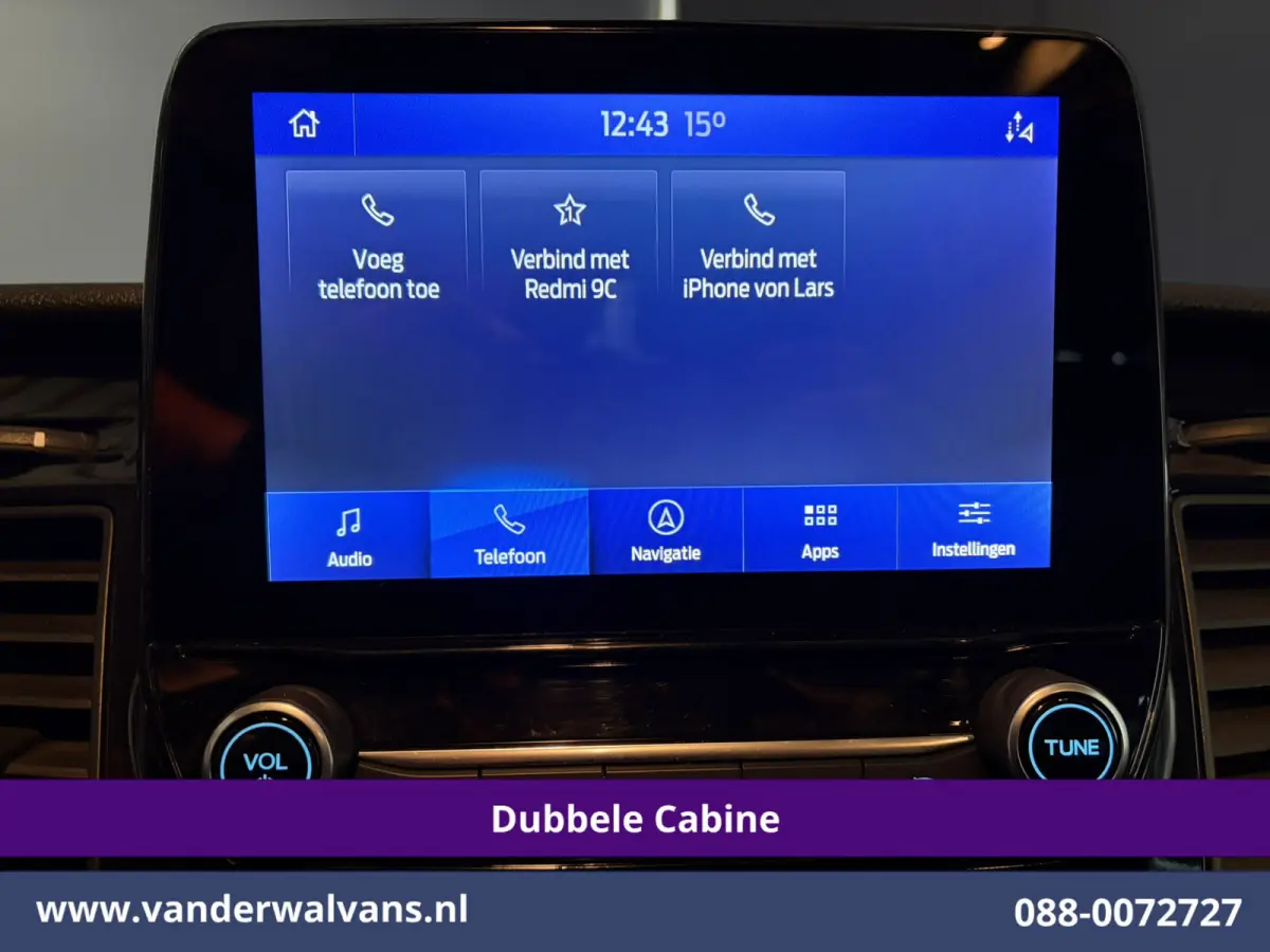 2.0 TDCI 131pk L3H3 Dubbele Cabine Euro6 Inrichting Airco | 6-Zits | Camera | Apple Carplay | Xenon Navigatie, Leder, Android Auto, Cruisecontrol, LED, LM Velgen, Stoelverwarming, Verwarmde 