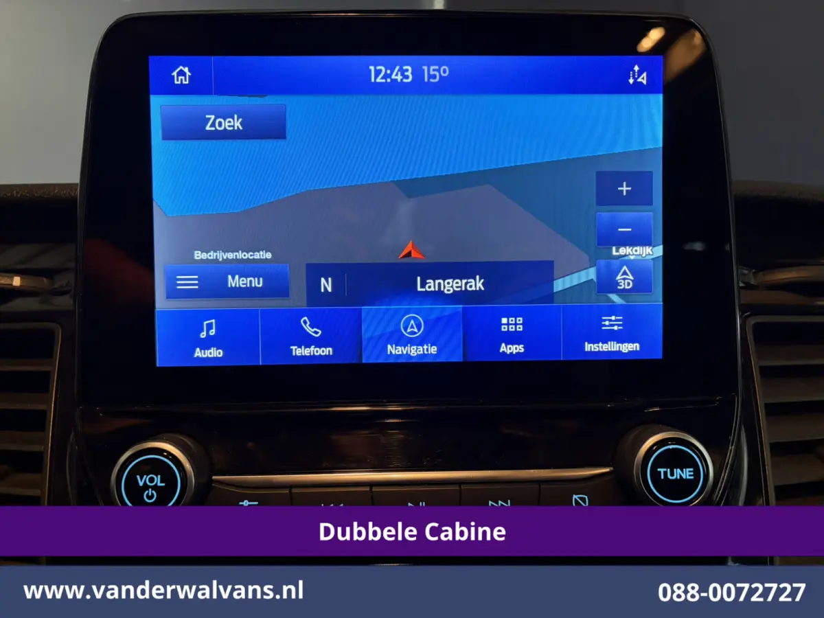 2.0 TDCI 131pk L3H3 Dubbele Cabine Euro6 Inrichting Airco | 6-Zits | Camera | Apple Carplay | Xenon Navigatie, Leder, Android Auto, Cruisecontrol, LED, LM Velgen, Stoelverwarming, Verwarmde 