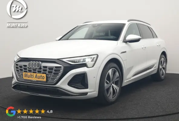 55 quattro S Line 114 kWh Dealer O.H | Trekhaak Afn. | Luchtvering | 360 Camera | Head Up | Adaptive Cruise | Matrix LED | Alcantara Sportstoelen Verwarmd | Apple Carplay | Keyless | Blis | 