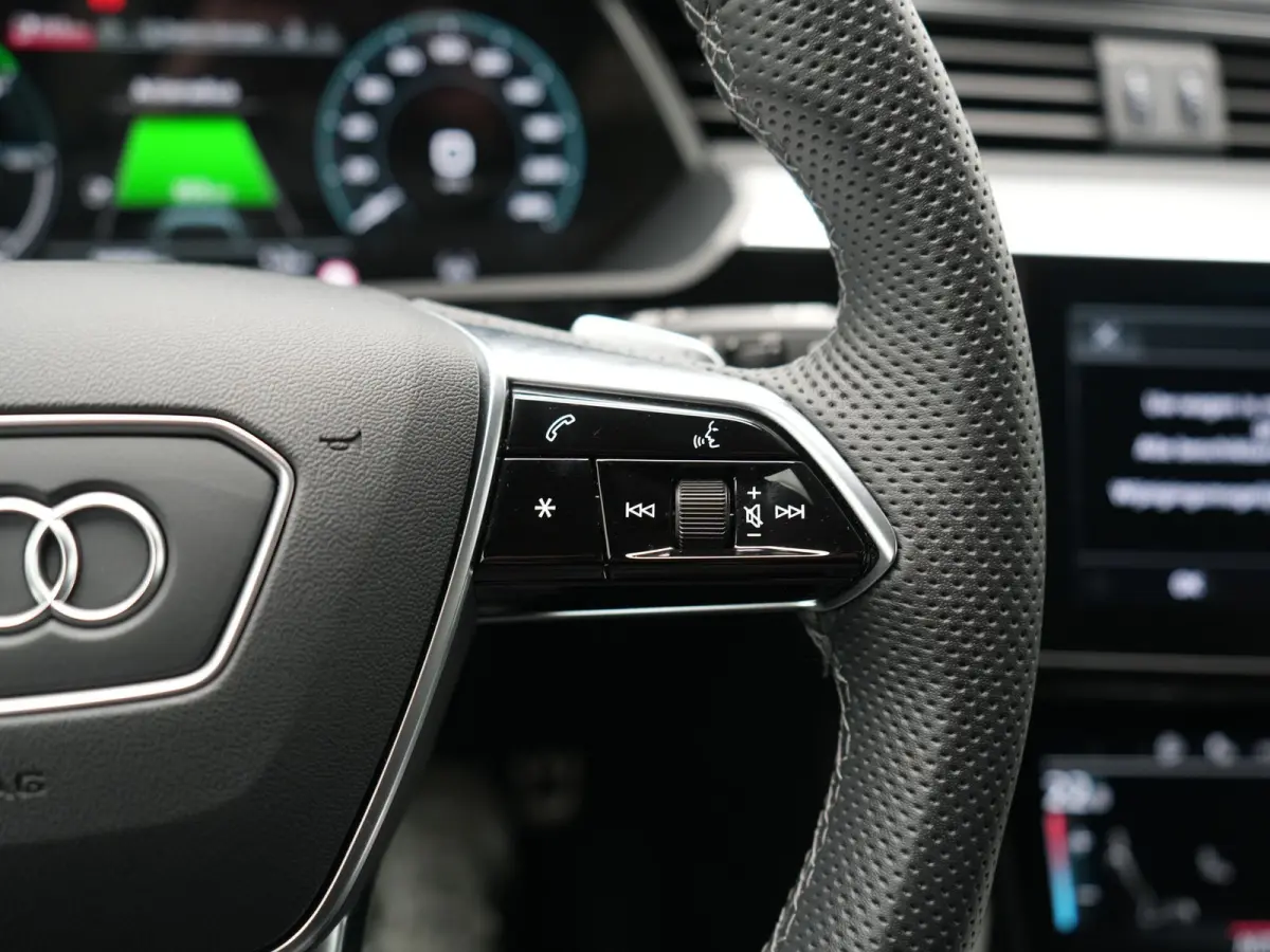 55 quattro S Line 114 kWh Dealer O.H | Trekhaak Afn. | Luchtvering | 360 Camera | Head Up | Adaptive Cruise | Matrix LED | Alcantara Sportstoelen Verwarmd | Apple Carplay | Keyless | Blis | 