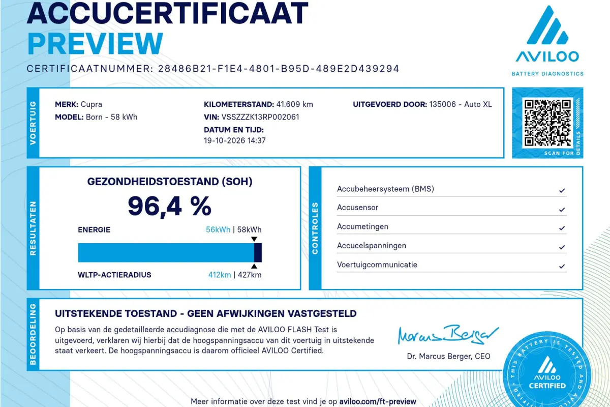 Essential 62 kWh (96%SOH) Stuur+Stoelverw. Carplay 18'LMV