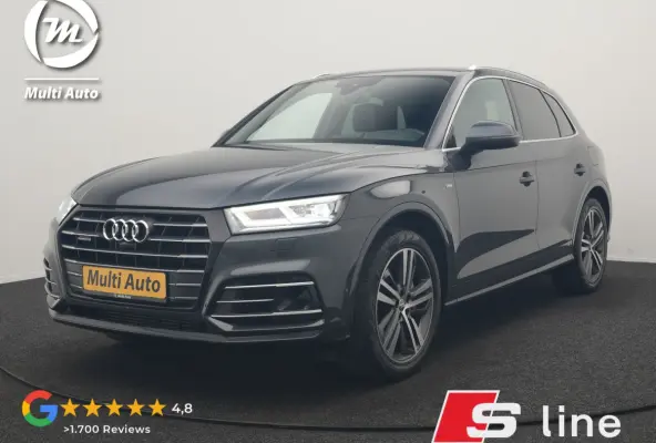 55 TFSI e Quattro 2x S Line PHEV 367pk Dealer O.H. | SOH 84,8% | Trekhaak Af Fabriek | Luchtvering | Adaptive Cruise | 360 Camera | Head Up | Matrix LED | Alcantara Sportstoelen Memory & Ver