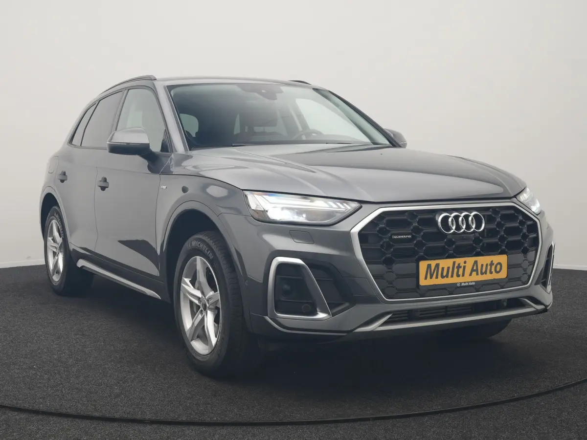55 TFSI e S Line PHEV 367pk Dealer O.H | Trekhaak Af Fabriek | Adaptive Cruise | 360 Camera | Bang & Olufsen | Matrix LED | Lederen Sportstoelen Memory & Verwarmd | Apple Carplay | Keyless |