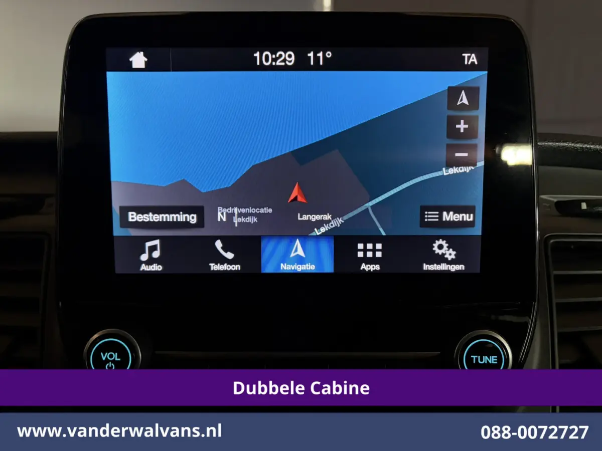 2.0 TDCI 131pk L2H1 Dubbele Cabine Euro6 Airco | 6-Zits | Camera | Navigatie | LED | Apple Carplay Cruisecontrol, Stoelverwarming, Verwarmde Voorruit, Parkeersensoren, Bijrijdersbank