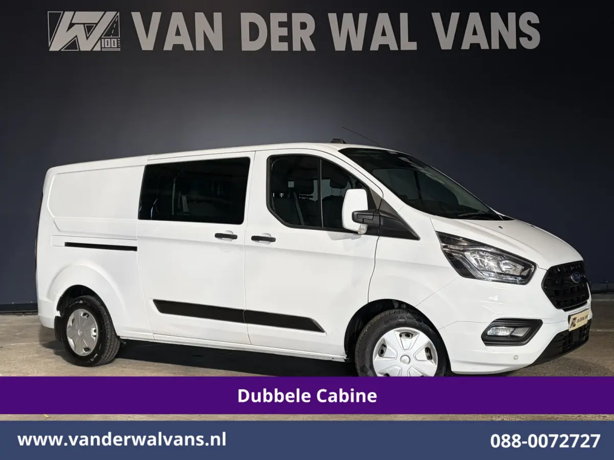 2.0 TDCI 131pk L2H1 Dubbele Cabine Euro6 Airco | 6-Zits | Camera | Navigatie | LED | Apple Carplay Cruisecontrol, Stoelverwarming, Verwarmde Voorruit, Parkeersensoren, Bijrijdersbank