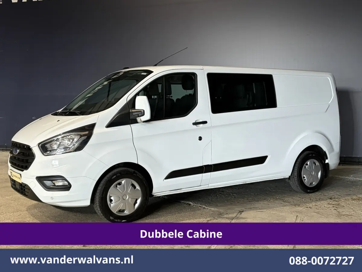 2.0 TDCI 131pk L2H1 Dubbele Cabine Euro6 Airco | 6-Zits | Camera | Navigatie | LED | Apple Carplay Cruisecontrol, Stoelverwarming, Verwarmde Voorruit, Parkeersensoren, Bijrijdersbank