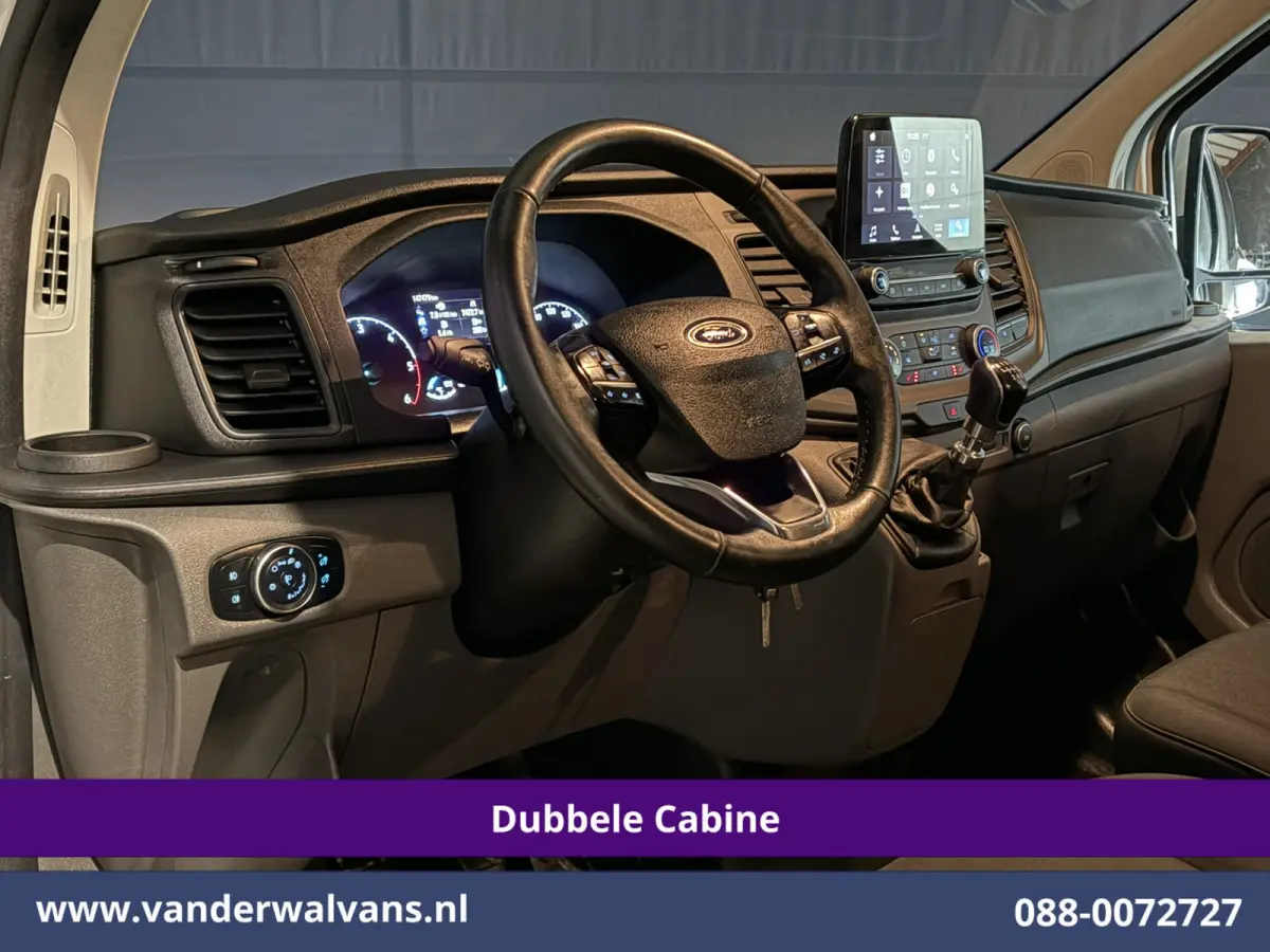 2.0 TDCI 131pk L2H1 Dubbele Cabine Euro6 Airco | 6-Zits | Camera | Navigatie | LED | Apple Carplay Cruisecontrol, Stoelverwarming, Verwarmde Voorruit, Parkeersensoren, Bijrijdersbank