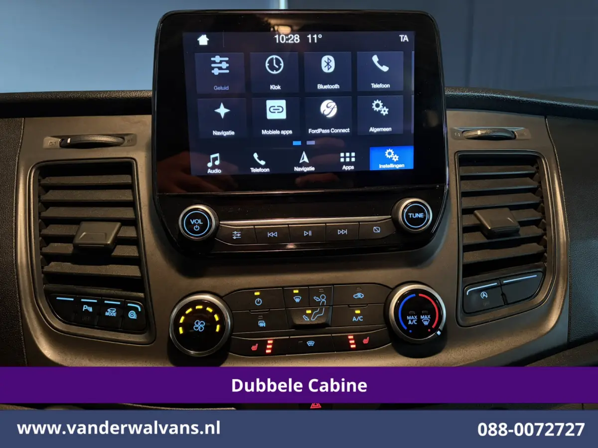 2.0 TDCI 131pk L2H1 Dubbele Cabine Euro6 Airco | 6-Zits | Camera | Navigatie | LED | Apple Carplay Cruisecontrol, Stoelverwarming, Verwarmde Voorruit, Parkeersensoren, Bijrijdersbank