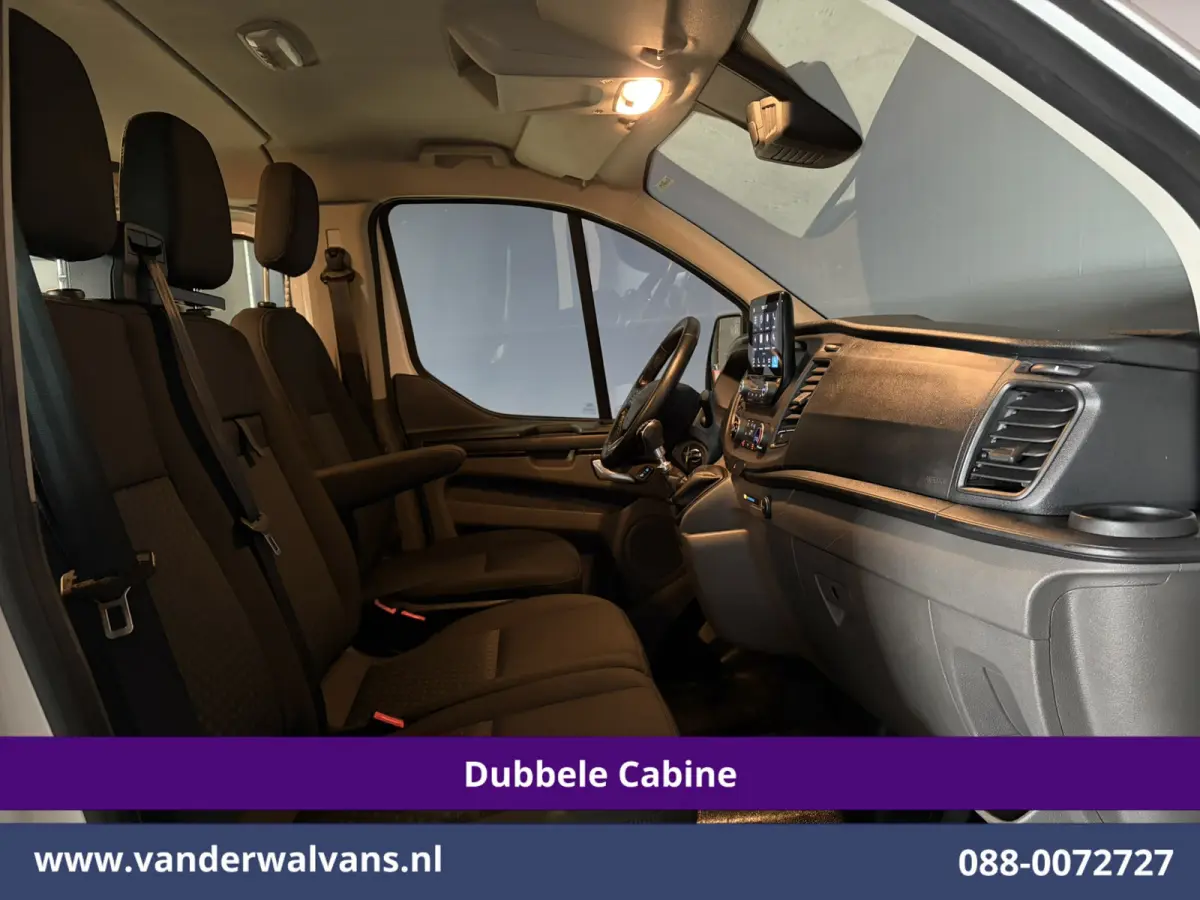 2.0 TDCI 131pk L2H1 Dubbele Cabine Euro6 Airco | 6-Zits | Camera | Navigatie | LED | Apple Carplay Cruisecontrol, Stoelverwarming, Verwarmde Voorruit, Parkeersensoren, Bijrijdersbank
