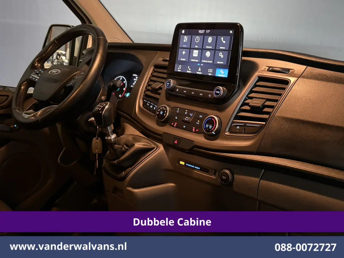 2.0 TDCI 131pk L2H1 Dubbele Cabine Euro6 Airco | 6-Zits | Camera | Navigatie | LED | Apple Carplay Cruisecontrol, Stoelverwarming, Verwarmde Voorruit, Parkeersensoren, Bijrijdersbank
