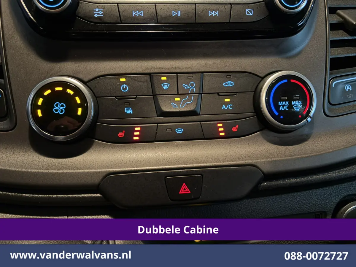 2.0 TDCI 131pk L2H1 Dubbele Cabine Euro6 Airco | 6-Zits | Camera | Navigatie | LED | Apple Carplay Cruisecontrol, Stoelverwarming, Verwarmde Voorruit, Parkeersensoren, Bijrijdersbank
