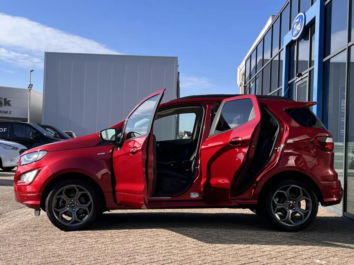 1.0 EcoBoost ST-Line 125PK Automaat Winterpack Camera Cruise Carplay-Navi Blind-Spot Parkeersensoren Climate Privacy Glass All-Seasons *Dealer Onderhouden*