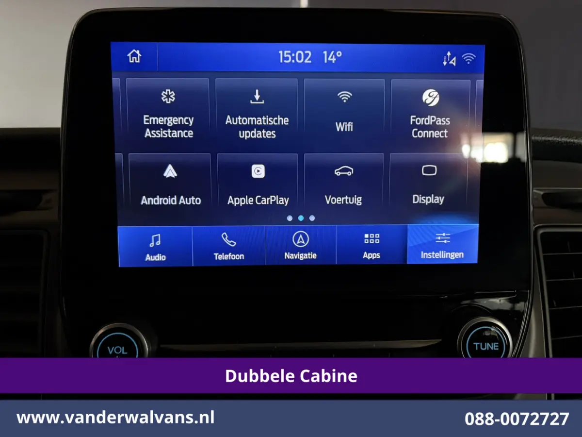 2.0 TDCI 131pk Automaat L2H1 Dubbele Cabine Euro6 Airco | 6-Zits | Camera | Navigatie | LED | Apple Carplay Cruisecontrol, Android Auto, Verwarmde Voorruit, Achterklep, Parkeersensoren, Bijr