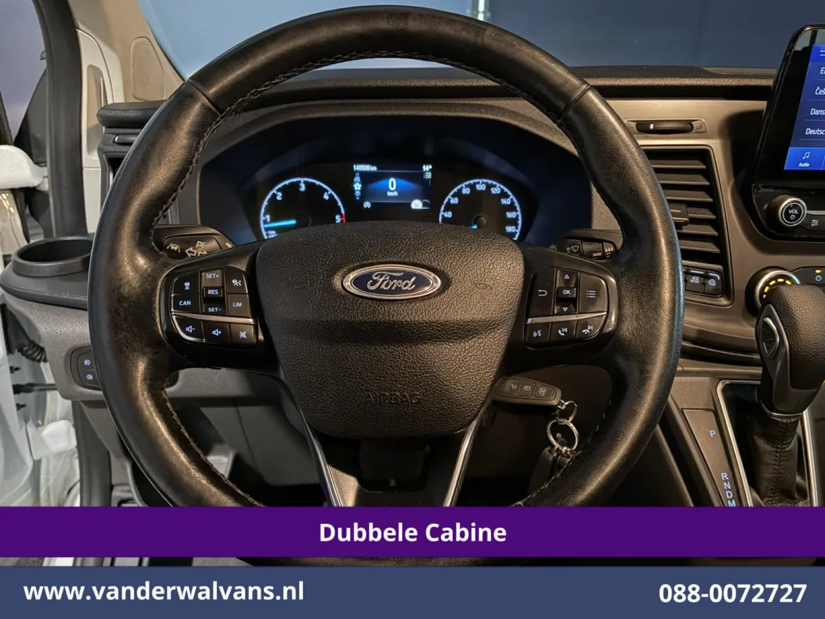 2.0 TDCI 131pk Automaat L2H1 Dubbele Cabine Euro6 Airco | 6-Zits | Camera | Navigatie | LED | Apple Carplay Cruisecontrol, Android Auto, Verwarmde Voorruit, Achterklep, Parkeersensoren, Bijr