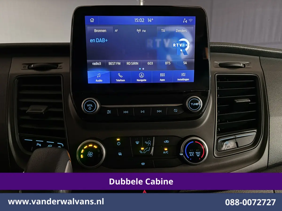 2.0 TDCI 131pk Automaat L2H1 Dubbele Cabine Euro6 Airco | 6-Zits | Camera | Navigatie | LED | Apple Carplay Cruisecontrol, Android Auto, Verwarmde Voorruit, Achterklep, Parkeersensoren, Bijr
