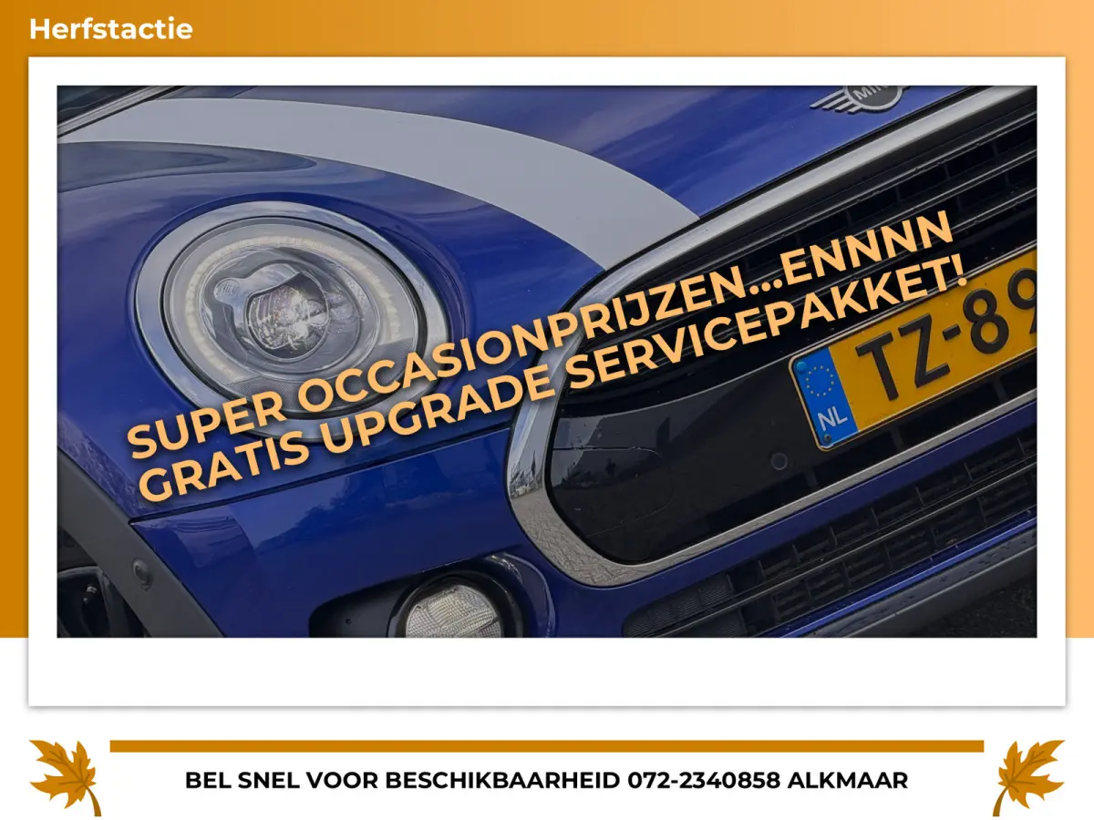 1.5 Cooper Chili Automaat - Starlight Blue/Union Jack - Navigatie/Sportseats/Black Spoke