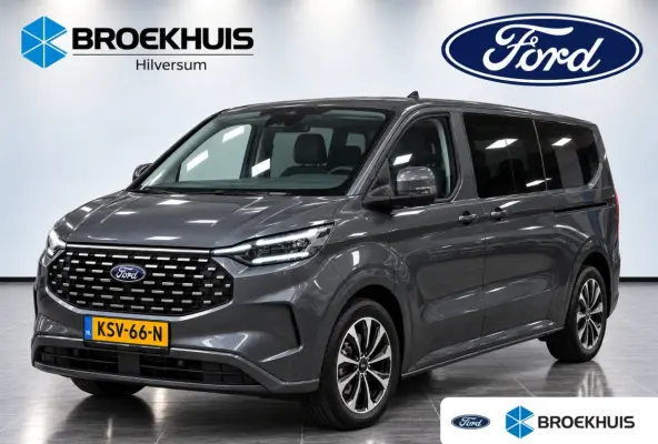 Tourneo 340 2.5 PHEV L2H1 Titanium X 233pk | Elekt. schuifdeuren | Elekt. Trekhaak | B&O Audio | 5 jaar / 150000km garantie | Leder | Adaptive Cruise | Dodehoek Detectie | Winterpack