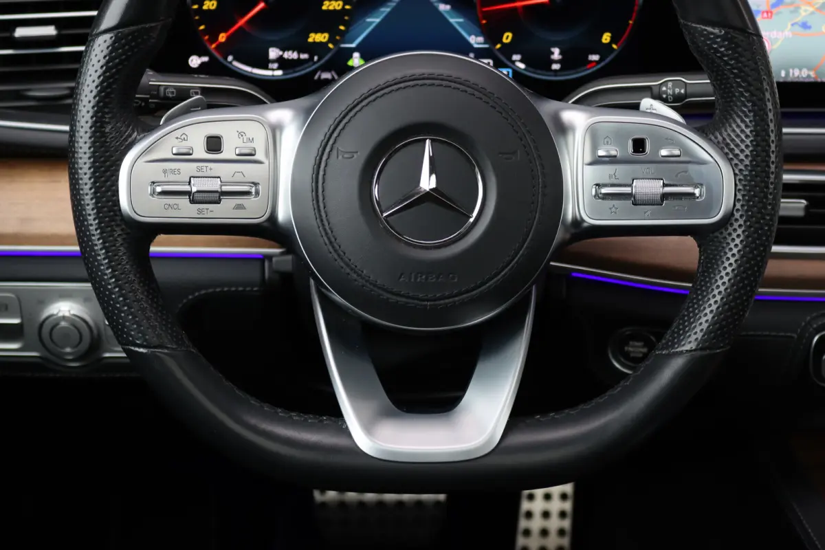 400 d 4MATIC AMG Line Premium+ | 7pers | Luchtvering | Distronic+ | Massage | Stoelventilatie | Memory | Burmester | HUD | Trekhaak | Soft-Close | Vlakkenverwarming | Surround Camera |