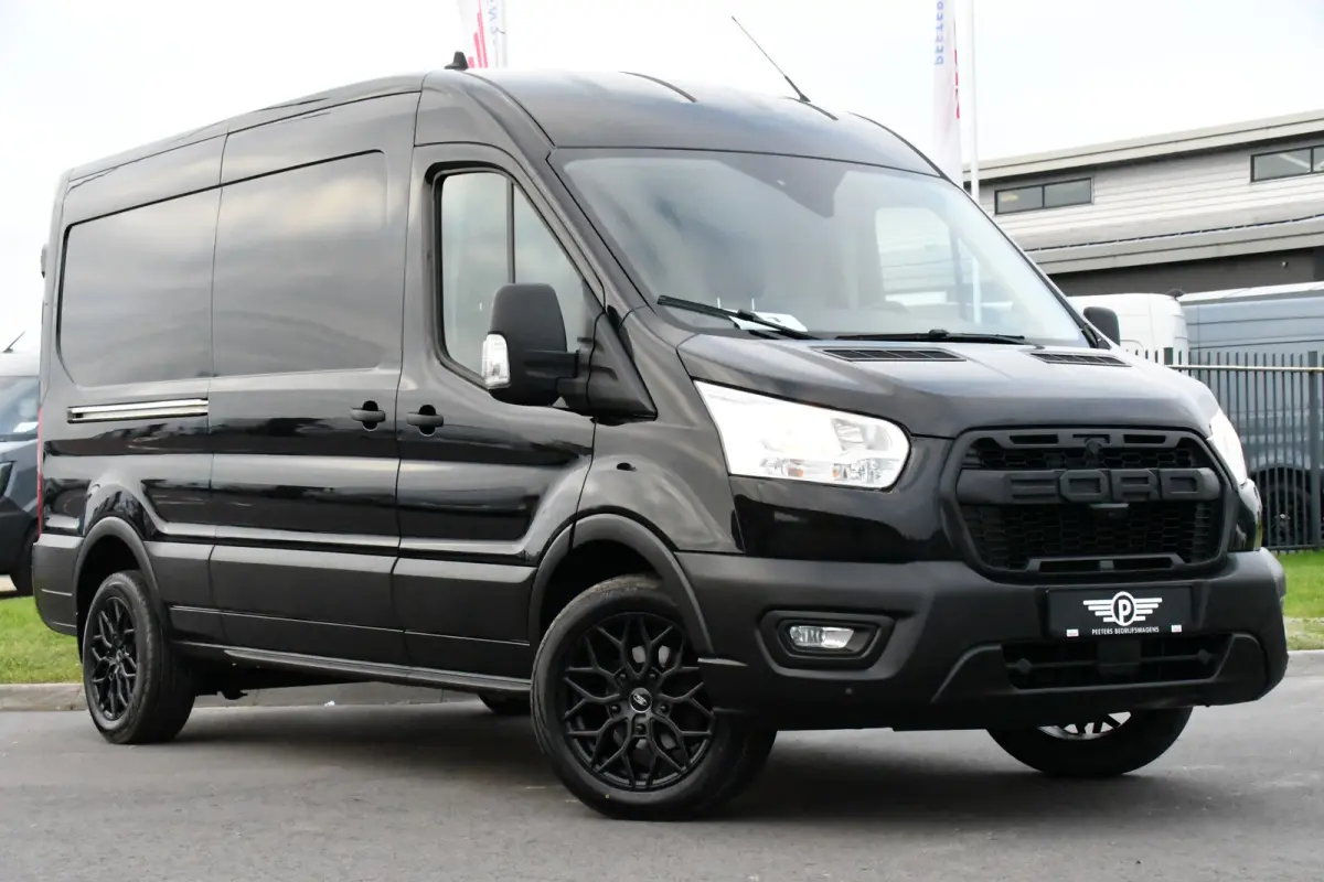 350 2.0 TDCI L3H2 Black Edition Camera, Cruise, Caplay, Automaat, 130PK, Trekhaak, Multimedia, Sensoren, UNIEK!