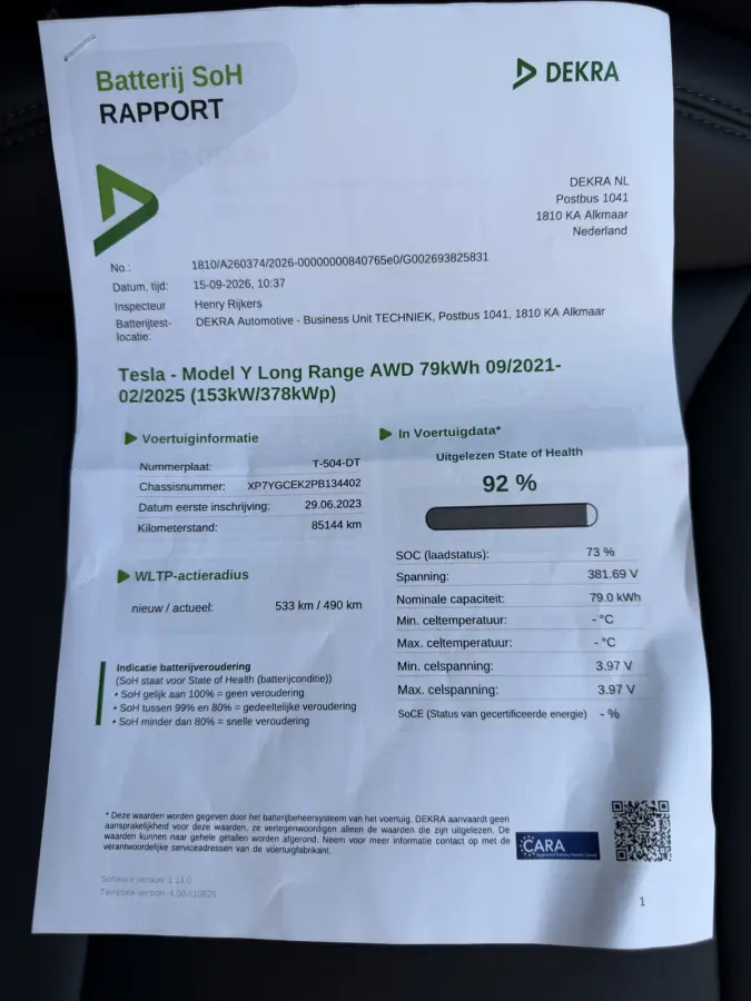 VERKOCHT !!! Long Range AWD 75 kWh 92% SoH | Afn. Trekhaak | Autopilot | 1e Eigenaar BTW