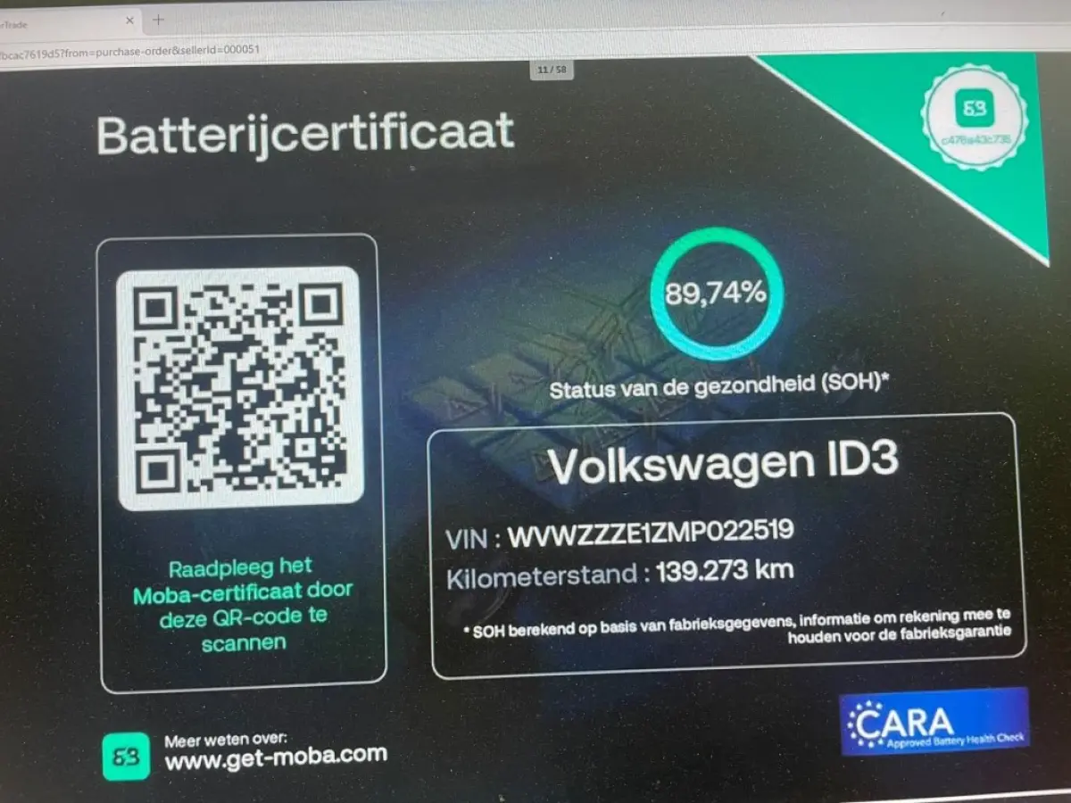 Business 58 kWh - Carplay, Camera, Adapt. Cruise, Stoel/Stuur Verw. SOH 89,74%