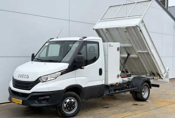 35C16 3.0 Kipper Dubbellucht L4 Airco Cruise Control 3.5T Trekhaak Lederen bekleding Benne Tipper